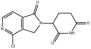 3-(4-chloro-1-oxo-1,3-dihydro-2H-pyrrolo[3,4-c]pyridin-2-yl)piperidine-2,6-dione Struktur