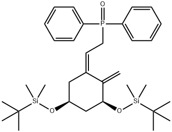 Phosphine oxide, [(2Z)-2-[(3S,5S)-3,5-bis[[(1,1-dimethylethyl)dimethylsilyl]oxy]-2-methylenecyclohexylidene]ethyl]diphenyl- Struktur