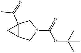 tert-butyl 1-acetyl-3-azabicyclo[3.1.0]hexane-3-carboxylate Struktur