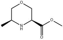 3-Morpholinecarboxylic acid, 5-methyl-, methyl ester, (3S,5S)- Struktur