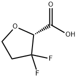 2-Furancarboxylic acid, 3,3-difluorotetrahydro-, (2R)- Struktur