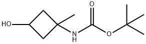 tert-butyl N-(3-hydroxy-1-methylcyclobutyl)carbamate Struktur