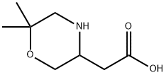 3-Morpholineacetic acid, 6,6-dimethyl Struktur