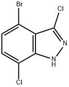 1H-Indazole, 4-bromo-3,7-dichloro- Struktur