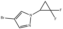 1H-Pyrazole, 4-bromo-1-(2,2-difluorocyclopropyl)- Struktur