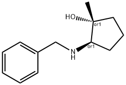 Cyclopentanol, 1-methyl-2-[(phenylmethyl)amino]-, (1R,2R)-rel- Struktur