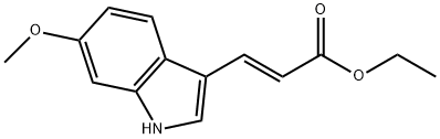 2-Propenoic acid, 3-(6-methoxy-1H-indol-3-yl)-, ethyl ester, (2E)- Struktur