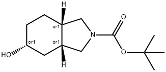 2H-Isoindole-2-carboxylic acid, octahydro-5-hydroxy-, 1,1-dimethylethyl ester, (3aR,5R,7aS)-rel- Struktur