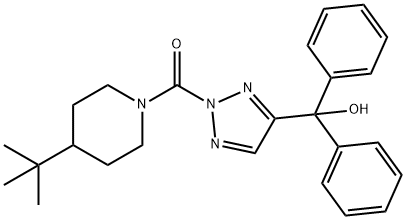 Methanone, [4-(1,1-dimethylethyl)-1-piperidinyl][4-(hydroxydiphenylmethyl)-2H-1,2,3-triazol-2-yl]- Struktur