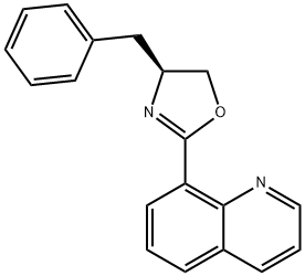 Quinoline, 8-[(4S)-4,5-dihydro-4-(phenylmethyl)-2-oxazolyl]- Struktur