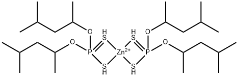 zinc O,O,O',O'-tetrakis(1,3-dimethylbutyl) bis(phosphorodithioate)  Struktur