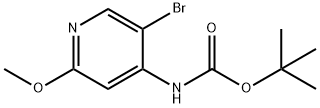 tert-Butyl (5-bromo-2-methoxypyridin-4-yl)carbamate Struktur