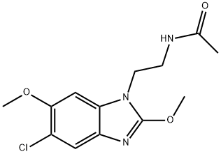 Acetamide, N-[2-(5-chloro-2,6-dimethoxy-1H-benzimidazol-1-yl)ethyl]- Struktur