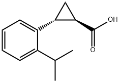 trans-2-(2-isopropylphenyl)cyclopropane-1-carboxylic acid Struktur