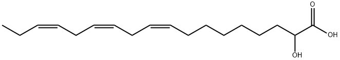 9,12,15-Octadecatrienoic acid, 2-hydroxy-, (9Z,12Z,15Z)- Struktur