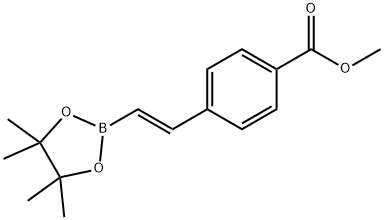 Benzoic acid, 4-[(1E)-2-(4,4,5,5-tetramethyl-1,3,2-dioxaborolan-2-yl)ethenyl]-, methyl ester Struktur