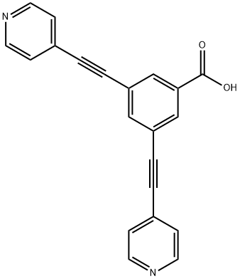 3,5-bis(pyridin-4-ylethynyl)benzoic acid Struktur