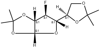 3-Deoxy-3-fluoro-1,2:5,6-bis-O-(1-methylethylidene)-α-D-galactofuranose Struktur