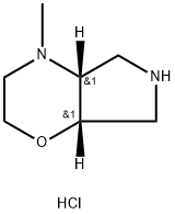 Pyrrolo[3,4-b]-1,4-oxazine, octahydro-4-methyl-, hydrochloride (1:2), (4aR,7aS)-rel- Struktur