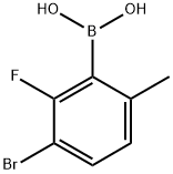 3-Bromo-2-fluoro-6-methylphenylboronic acid Struktur