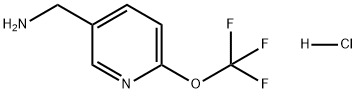 3-Pyridinemethanamine, 6-(trifluoromethoxy)-, hydrochloride (1:1) Structure