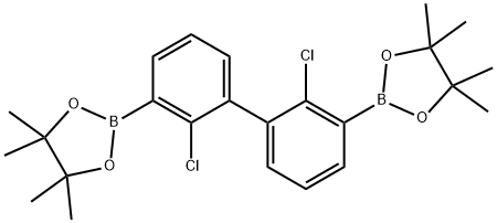 1,3,2-Dioxaborolane, 2,2'-(2,2'-dichloro[1,1'-biphenyl]-3,3'-diyl)bis[4,4,5,5-tetramethyl- Struktur