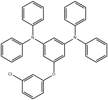 5-(3-Chlorophenoxy)-N1,N1,N3,N3-tetraphenylbenzene-1,3-diamine Struktur