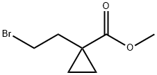 Cyclopropanecarboxylic acid, 1-(2-bromoethyl)-, methyl ester Struktur