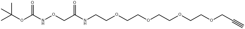 Boc-aminooxy-amide-PEG4-propargyl Struktur