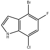 1H-Indole, 4-bromo-7-chloro-5-fluoro- Struktur