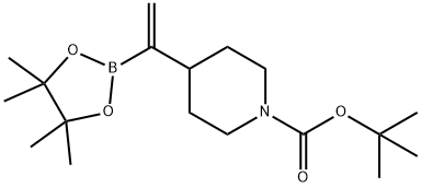 tert-butyl 4-[1-(4,4,5,5-tetramethyl-1,3,2-dioxaborolan-2-yl)ethenyl]piperidine-1-carboxylate Struktur