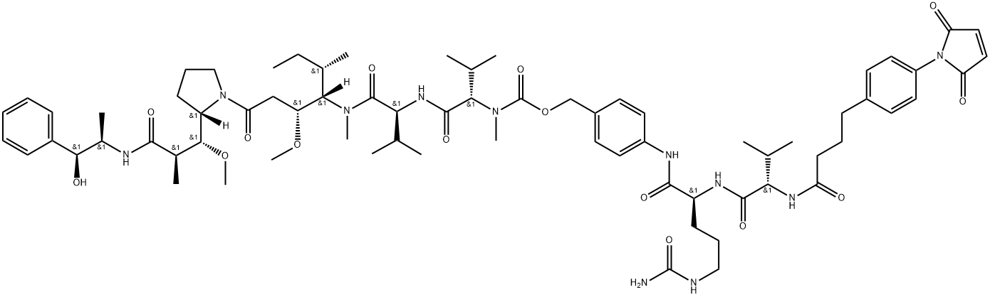 Mal-Phe-C4-VC-PAB-MMAE Struktur