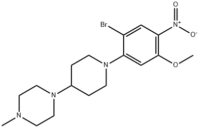 Piperazine, 1-[1-(2-bromo-5-methoxy-4-nitrophenyl)-4-piperidinyl]-4-methyl- Struktur