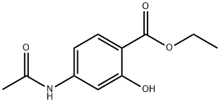 Benzoic acid, 4-(acetylamino)-2-hydroxy-, ethyl ester Struktur