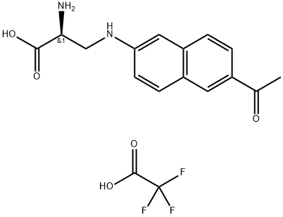 (S)-3-((6-acetylnaphthalen-2-yl)amino)-2-aminopropanoic acid compound with 2,2,2-trifluoroacetic acid (1:1) Struktur