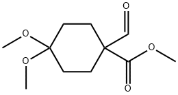 Methyl 1-formyl-4,4-dimethoxycyclohexane-1-carboxylate Struktur