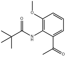 Propanamide, N-(2-acetyl-6-methoxyphenyl)-2,2-dimethyl- Struktur