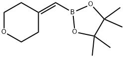 2H-Pyran, tetrahydro-4-[(4,4,5,5-tetramethyl-1,3,2-dioxaborolan-2-yl)methylene]- Struktur