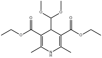 3,5-Pyridinedicarboxylic acid, 4-(dimethoxymethyl)-1,4-dihydro-2,6-dimethyl-, 3,5-diethyl ester Struktur