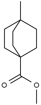 Bicyclo[2.2.2]octane-1-carboxylic acid, 4-methyl-, methyl ester Struktur