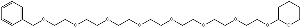 2H-Pyran, tetrahydro-2-[(22-phenyl-3,6,9,12,15,18,21-heptaoxadocos-1-yl)oxy]- Struktur