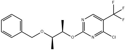 2-[(1R,2R)-2-benzyloxy-1-methyl-propoxy]-4-chloro-5-(trifluoromethyl)pyrimidine Struktur