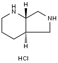 1H-Pyrrolo[3,4-b]pyridine, octahydro-, hydrochloride (1:2), (4aR,7aS)- Struktur