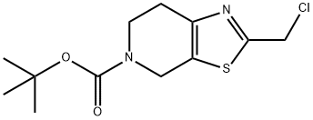 tert-butyl 2-(chloromethyl)-6,7-dihydro-4H-thiazolo[5,4-c]pyridine-5-carboxylate Struktur