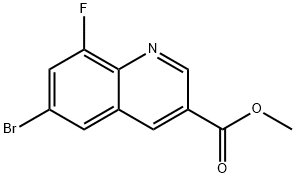 methyl 6-bromo-8-fluoro-quinoline-3-carboxylate Struktur