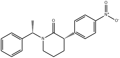 2-Piperidinone, 3-(4-nitrophenyl)-1-[(1S)-1-phenylethyl]-, (3S)- Struktur