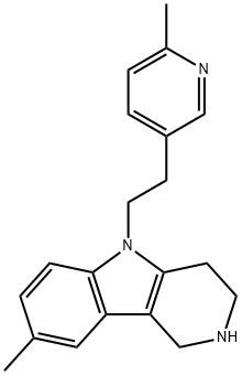 2,3,4,5-Tetrahydro-8-methyl-5-[2-(6-methylpyridin-3-yl)ethyl]-1H-pyrido[4,3-b]indole (Latrepirdine Metabolite) Struktur