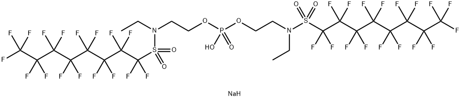 1-Octanesulfonamide, N,N'-[phosphinicobis(oxy-2,1-ethanediyl)]bis[N-ethyl-1,1,2,2,3,3,4,4,5,5,6,6,7,7,8,8,8-heptadecafluoro-, sodium salt (9CI) Struktur