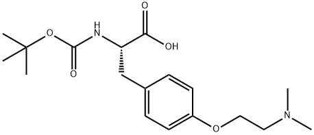 L-Tyrosine, O-[2-(dimethylamino)ethyl]-N-[(1,1-dimethylethoxy)carbonyl]- Struktur