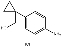 Cyclopropanemethanol, 1-(4-aminophenyl)-, hydrochloride (1:1) Struktur